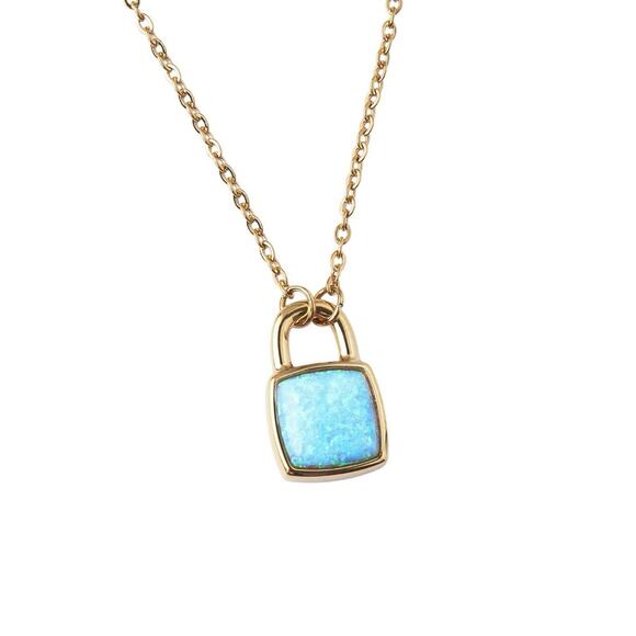NEW Taylor Swift The Life of Showgirl Opalite Lock Necklace - Picture 2 of 3